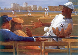 Foul Ball in Fair Territory by Earl Jackson Art Print - 24x30 " Wall Decor