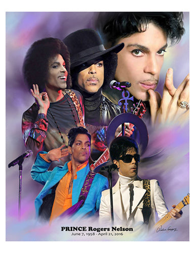 Framed Prince (1958 – 2016) by Wishum Gregory | 11 x 8 ½