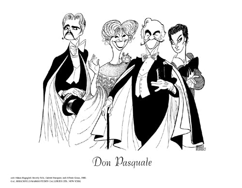 Framed Don Pasquale by Al Hirschfeld | 10 x 13