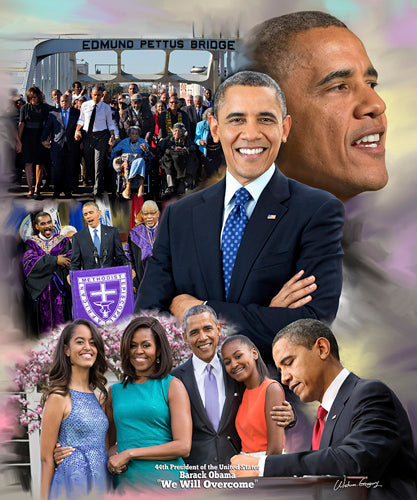 Framed Barack Obama: We Will Overcome by Wishum Gregory | 24 x 20