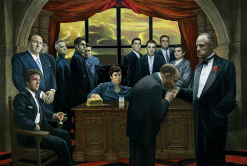 Framed Mafia Gangsters 24 x 36