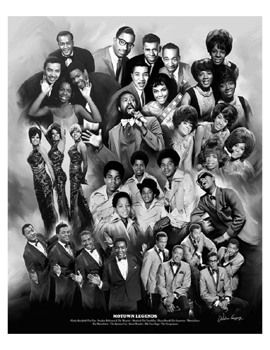 Framed Motown Legends by Wishum Gregory | 11 x 8 ½