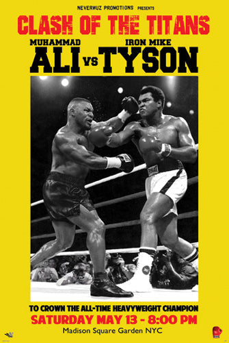 Framed Muhammad Ali vs. Mike Tyson 36 x 24