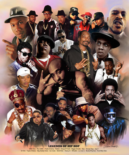 Framed Legends of Hip Hop by Wishum Gregory | 24 x 20