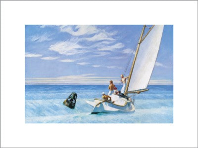 Edward Hopper Ground Swell Art Print - Coastal Seascape Wall Décor 11.75 x 1