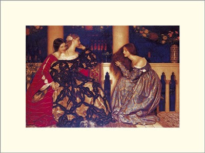 Venetian Ladies Listening by Frank Cadogan Cowper - Art Print 11.75 x 15.75 | Wall Decor