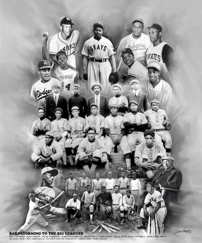 Framed Barnstorming to the Big Leagues by Wishum Gregory | 24 x 20
