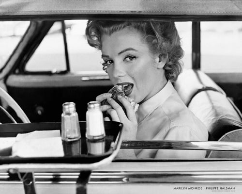 Framed Marilyn Monroe at the Drive-In, 1952 by Philippe Halsman