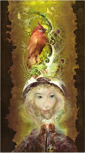 Framed The Red Bird by Endre Szasz | 24 1/8 x 13 1/4