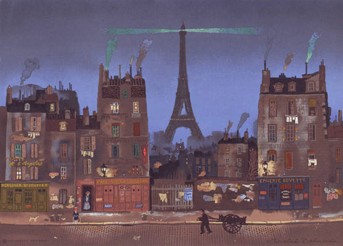 Framed Tour Eiffel la Nuit by Michel Delacroix | 12 1/2 x 17 1/4