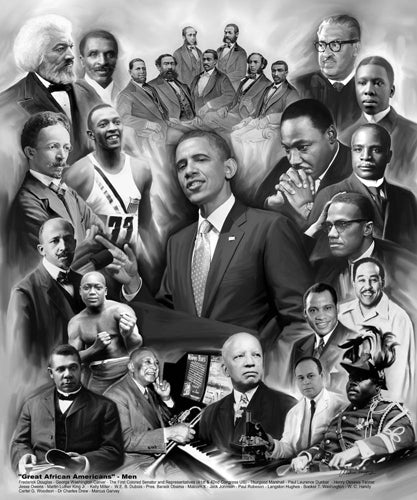 Framed Great African Americans: Men by Wishum Gregory | 24 x 20