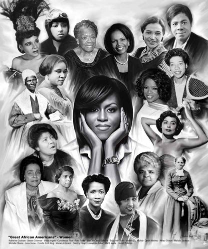 Framed Great African Americans: Women by Wishum Gregory | 24 x 20