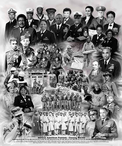 Framed African American Patriots: Unsung Heroes by Wishum Gregory