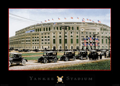 Framed Yankee Stadium (Black Border) by Darryl Vlasak | 24 x 32 3/4