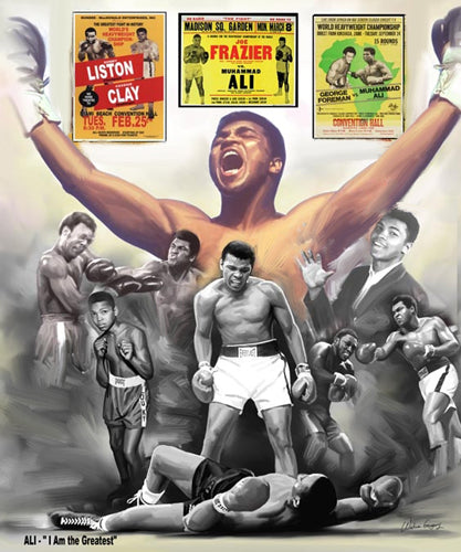 Framed Ali: I Am the Greatest by Wishum Gregory | 24 x 20