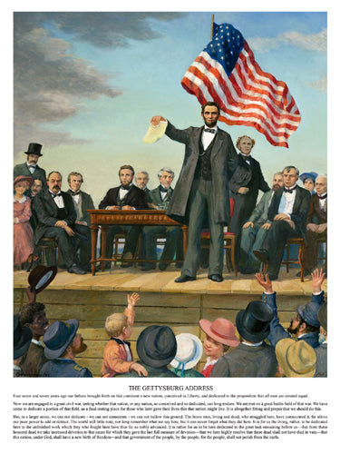 Framed The Gettysburg Address by Carl Braude | 24 x 18