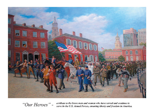 Framed Our Heroes by Carl Braude | 18 x 24