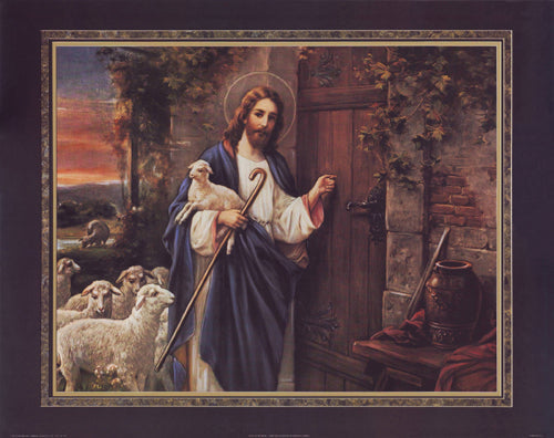 Framed Jesus at the Door by Thomas L. Cathey Collection | 22 x 28