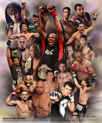 Framed Kings of the Octagon by Wishum Gregory | 24 x 20