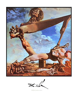 Framed Soft Construction by Salvador Dali | 28 x 22