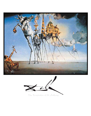Framed The Temptation of St. Anthony by Salvador Dali | 28 x 22