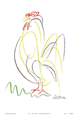 Lithograph Rooster by Pablo Picasso Wall Art Décor 40 x 26 Art Print