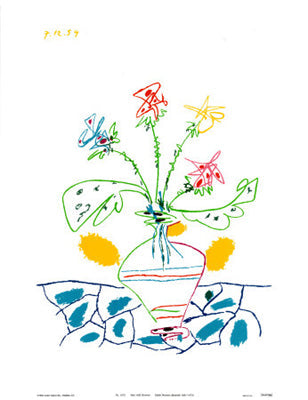 Framed Vase with Flowers by Pablo Picasso | 40 x 26