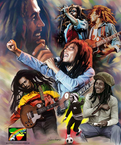 Framed Rastaman Vibrations by Wishum Gregory | 24 x 20