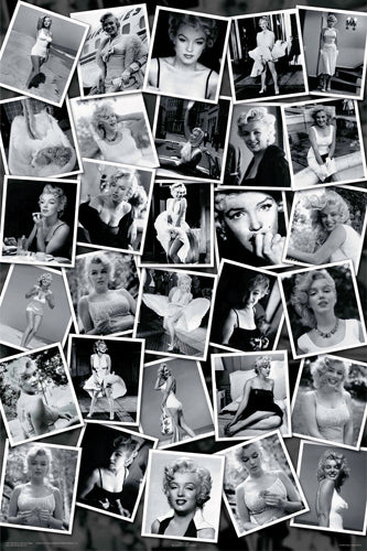 Marilyn Monroe Collage Art Print by Sam Shaw - Iconic 36x24 " Wall Decor