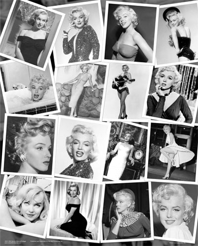 Marilyn Monroe Collage Art Print - Iconic 20x16 " Wall Decor