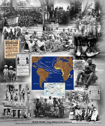 Slave Trade: From Africa to the Americas - Wishum Gregory Art Print, 24x20 " Wall Decor