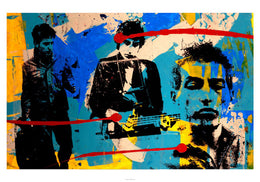 Collage I by Bobby Hill - Abstract Art Print, 14x20 " Modern Wall Decor