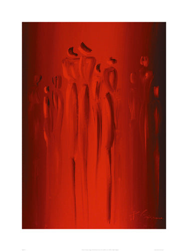 Patrick Ciranna Rouge Art Print - Modern Abstract Wall Art Décor 31.5 x 24.5 inches