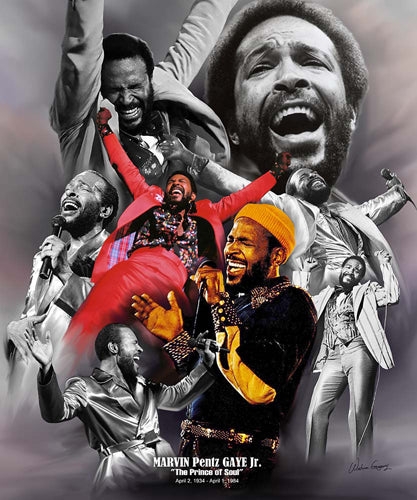 Framed Marvin Gaye: The Prince of Soul by Wishum Gregory | 11 x 8 ½