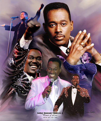 Framed Luther Vandross: Power of Love by Wishum Gregory | 11 x 8 ½