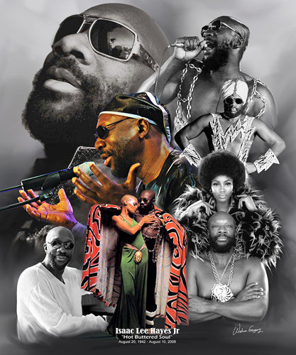 Framed Isaac Hayes: Hot Buttered Soul by Wishum Gregory | 11 x 8 ½