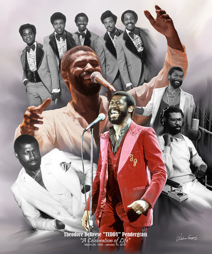 Framed Teddy Pendergrass: A Celebration of Life by Wishum Gregory