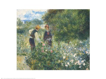 Picking Flowers by Pierre-Auguste Renoir Wall Art Décor 24 x 30 Art Print