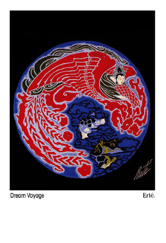 Framed Dream Voyage by Erté - Romain de Tirtoff | 7 ¼ x 5 1/8