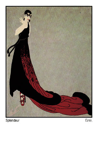 Framed Splendeur by Erté - Romain de Tirtoff | 7 ¼ x 5 1/8