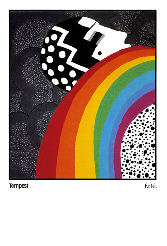 Framed Tempest by Erté - Romain de Tirtoff | 7 ¼ x 5 1/8