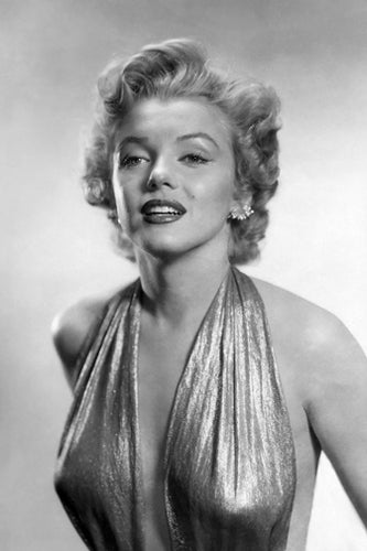 Framed Marilyn Monroe: Gold Dress (B&W) 18 x 12