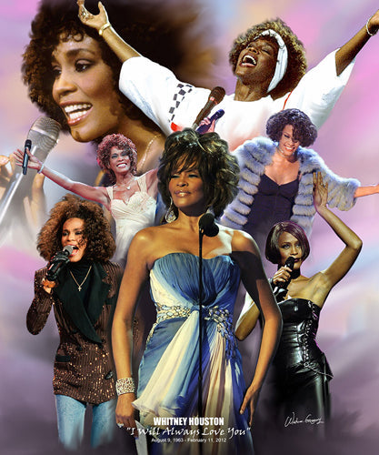 Framed Whitney Houston: I Will Always Love You by Wishum Gregory