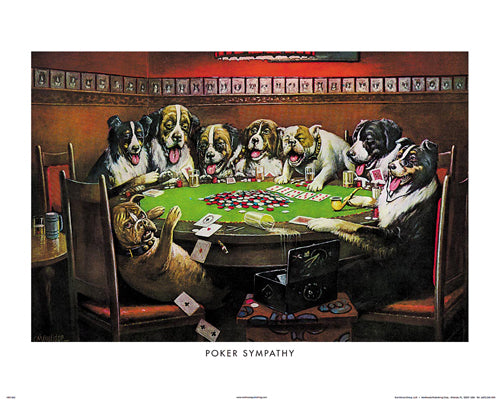 Poker Sympathy by C.M. Coolidge Wall Art Décor 16 x 20 Art Print