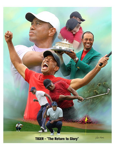 Framed Tiger: The Return to Glory by Wishum Gregory | 11 x 8 ½