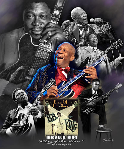 Riley B.B. King: King of the Blues by Wishum Gregory Wall Art Décor 24 x 20 Art Print