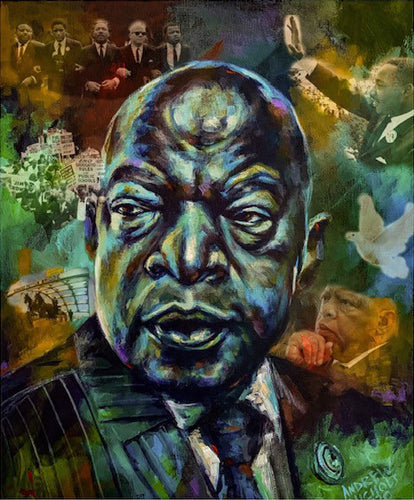 Framed John Lewis by Andrew Nichols | 30 x 24