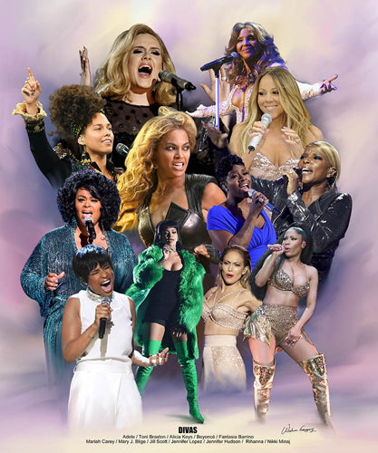 Divas by Wishum Gregory Wall Art Décor 24 x 20 Art Print