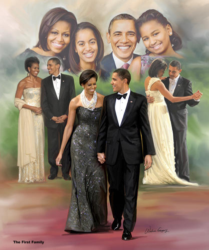 Framed The First Family by Wishum Gregory | 11 x 8 ½