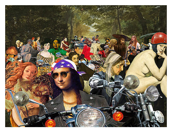 Bikers sur l’Herbe by Barry Kite Wall Art Décor 26 x 34 Art Print